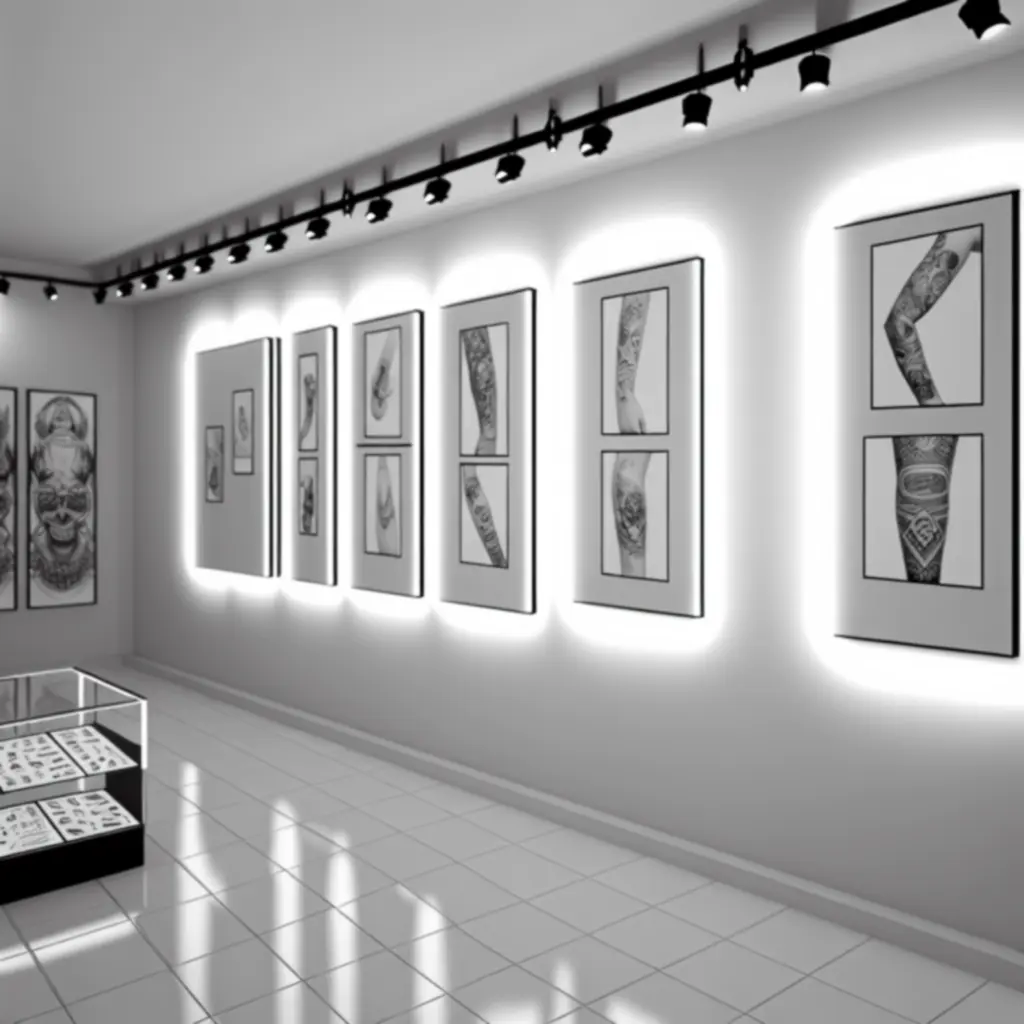 Modern tetoválás design galéria fekete-szürke stílusban